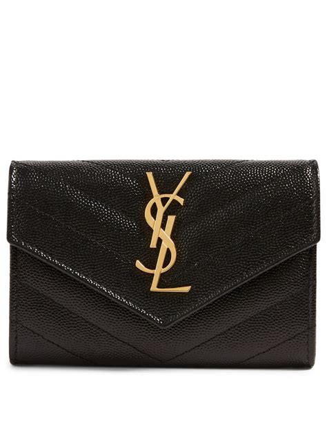 ysl monogram leather wallet|ysl monogram wallet price.